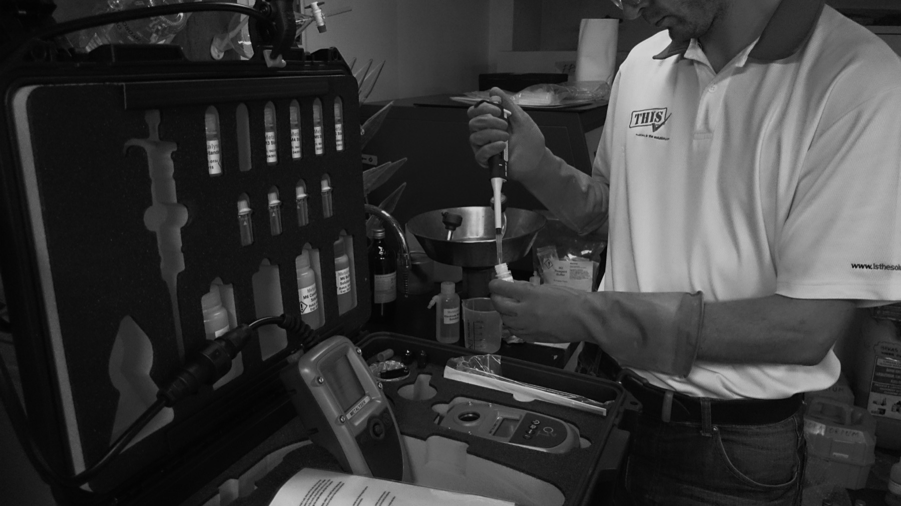 On-site chemistry and treatment chemicals