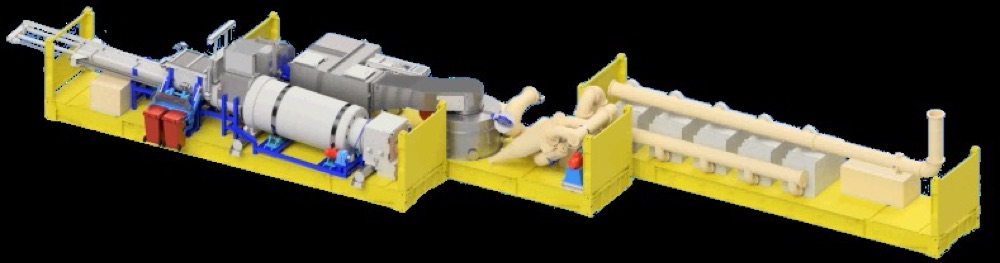HARRIS relocatable rotary incinerator system