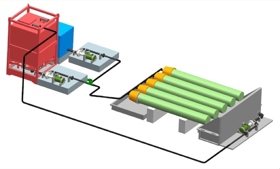 High Energy Flushing Unit, 3D render